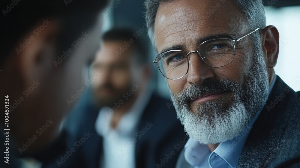 Professional Man in Business Meeting with Smile Professional Man in Business Meeting with Smile
