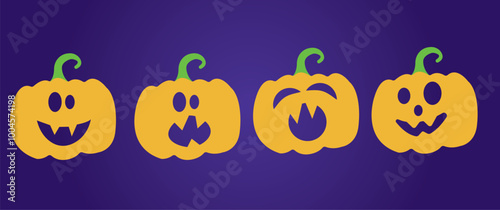 Halloween themed banners and patterns. Halloween theme vector illustration	