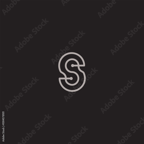 Minimal Innovative Initial NS logo and SN logo. Letter S NS SN creative elegant Monogram. Premium Business S logo icon.