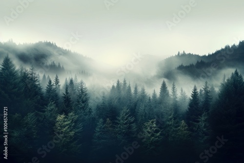 Forest mist backgrounds outdoors.