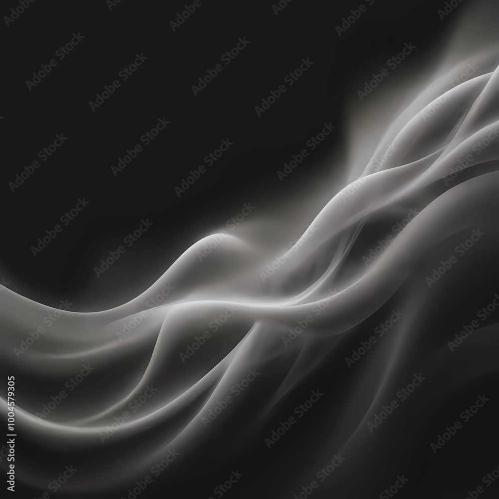 plume of gray smoke , swirly smoke dark background, twisted ribbon of fog plume of gray smoke , swirly smoke dark background, twisted ribbon of fog