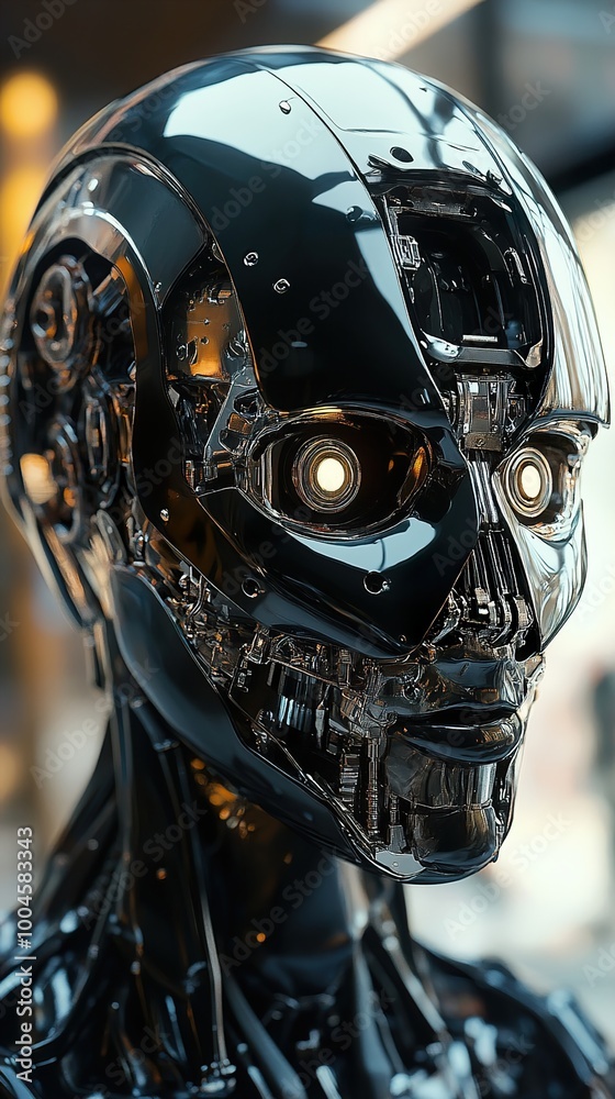Futuristic Robot Head: A Glimpse into the Future of AI Futuristic Robot Head: A Glimpse into the Future of AI