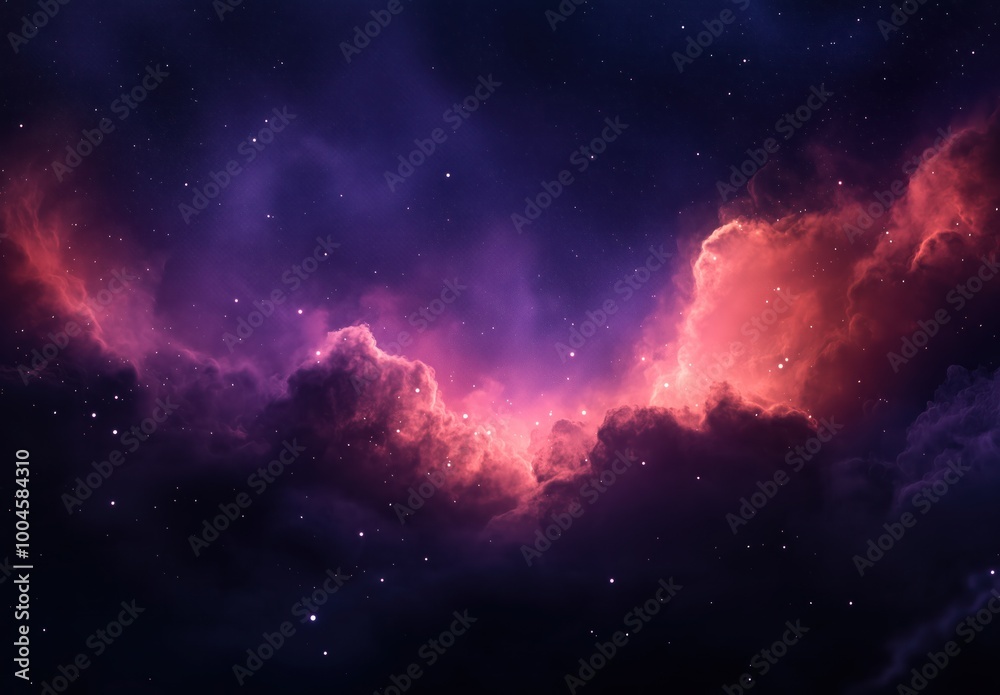 Fototapeta premium Captivating Cosmic Nebula in Deep Space with Stars