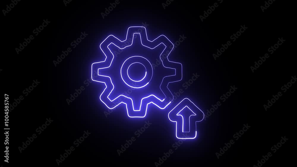 Glowing Neon Effective Icon Isolated on Black Background. HD Video Motion Graphic Animation Glowing Neon Effective Icon Isolated on Black Background. HD Video Motion Graphic Animation