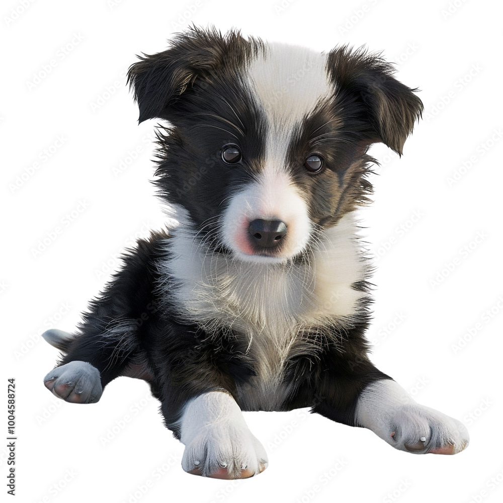 Adorable Black and White Puppy Adorable Black and White Puppy