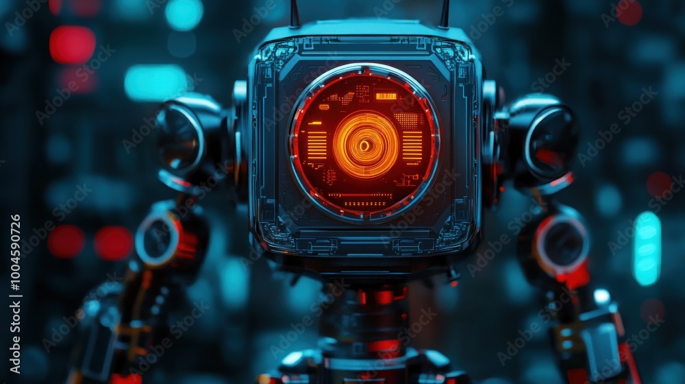 Smart cute robot on a microchip processor motherboard cutting edge technology concept background wallpaper AI generated image Smart cute robot on a microchip processor motherboard cutting edge technology concept background wallpaper AI generated image