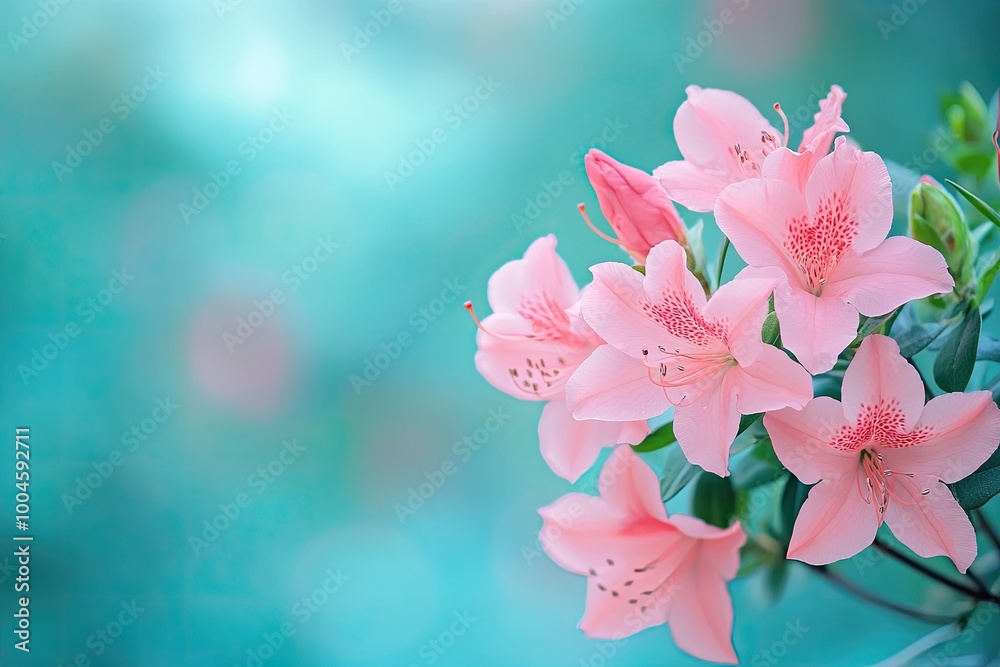 Pink azalea flowers bloom in a cluster. Perfect for spring, nature, and floral designs. Pink azalea flowers bloom in a cluster. Perfect for spring, nature, and floral designs.