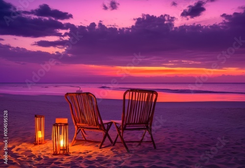 tranquil beach sunset featuring minimalist decor serene ambiance under soft lighting colorful skies reflecting calm waves, nature, sea, water, sky, reflection