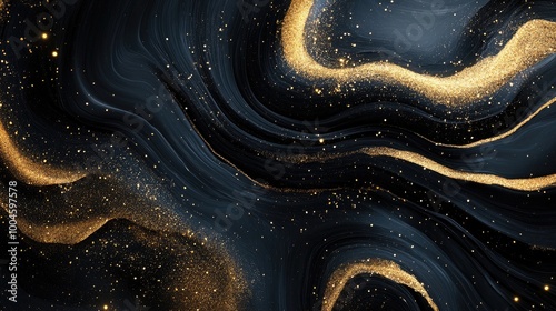 Obraz na płótnie Abstract black and gold background. Perfect for luxurious designs, adding a touch of elegance. w salonie