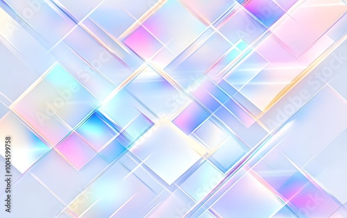 Abstract background of pastel colored geometric pattern with light refraction, generative ai