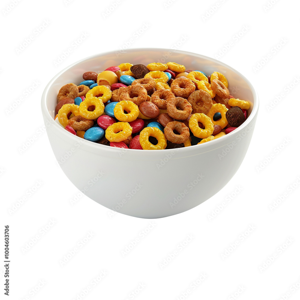 Bowl of Colorful Cereal Bowl of Colorful Cereal