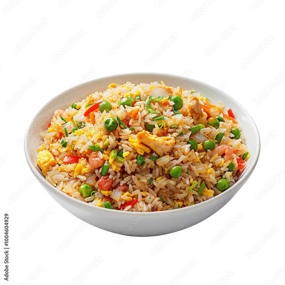 Delicious Fried Rice with Chicken, Vegetables, and Shrimp Delicious Fried Rice with Chicken, Vegetables, and Shrimp