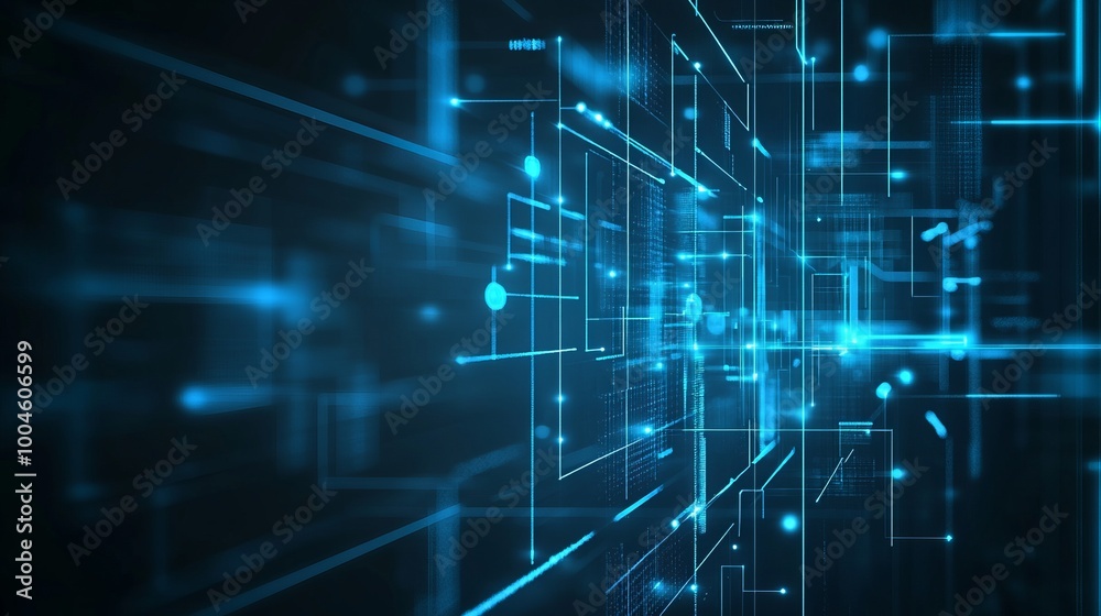 Abstract Digital Network Background: Futuristic Technology Design Abstract Digital Network Background: Futuristic Technology Design