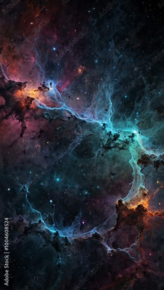 Abstract nebula resembling a cosmic web. Abstract nebula resembling a cosmic web.