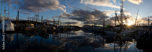 panoramic view of dock photo