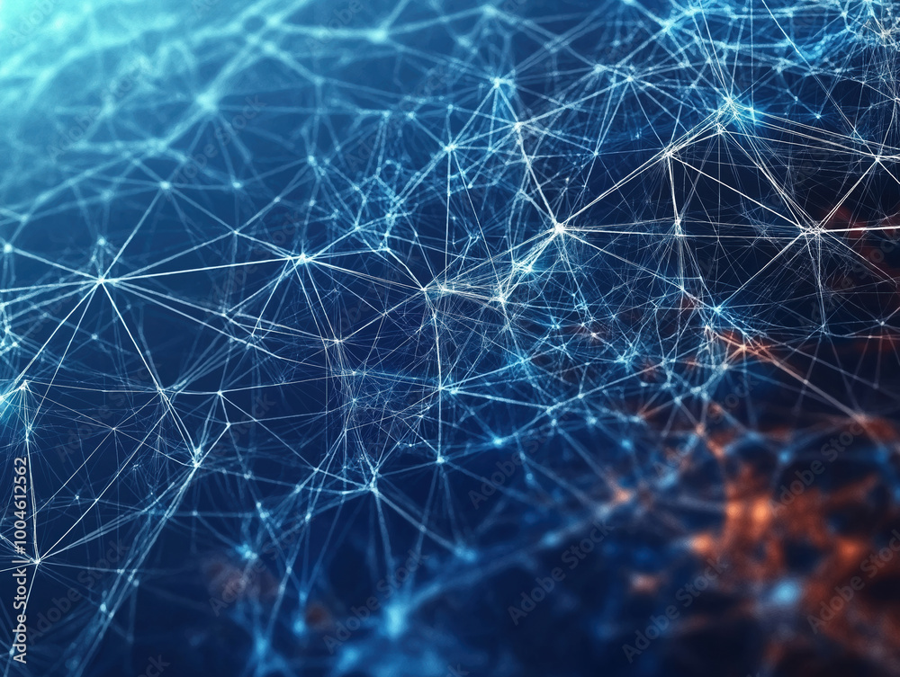 Abstract blue background with network connection Abstract blue background with network connection