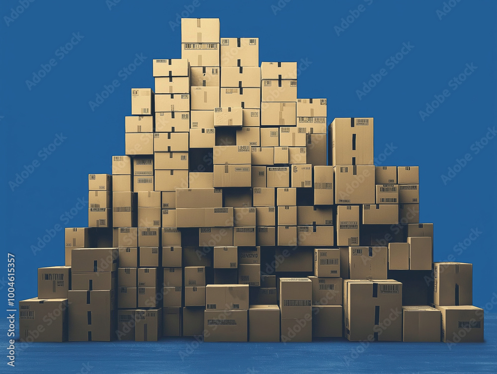 Pile of package boxes Pile of package boxes