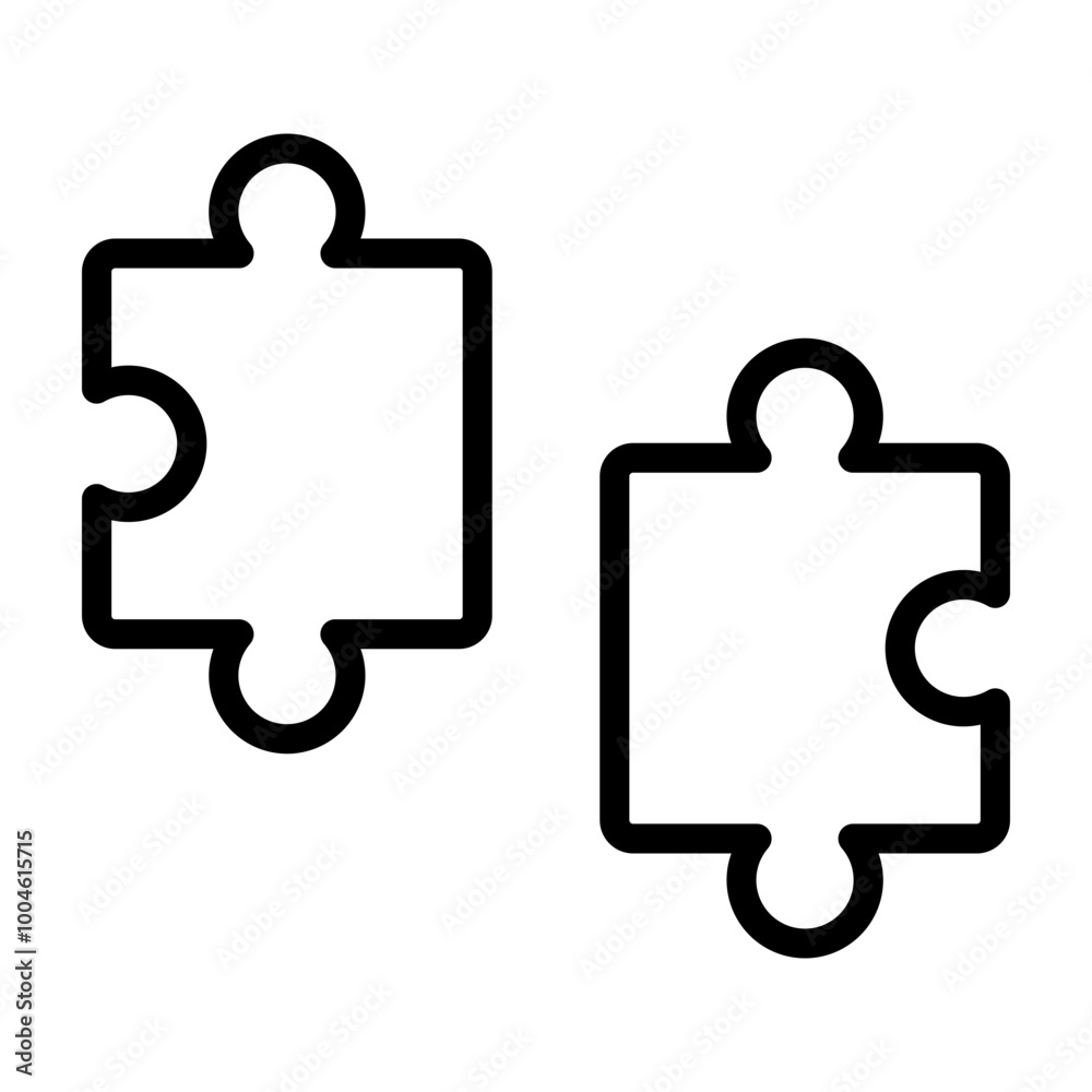 Puzzle Vector Line Icon Design Puzzle Vector Line Icon Design