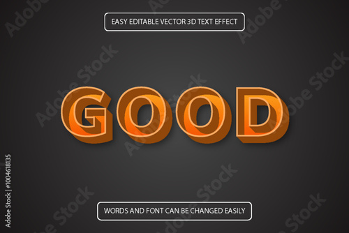 Editable luxury 3D Text effect style template.
