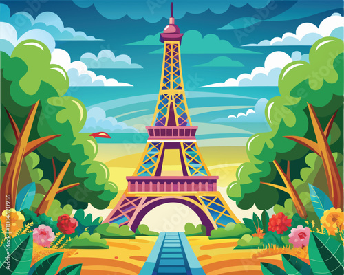 eiffel tower illustration file.