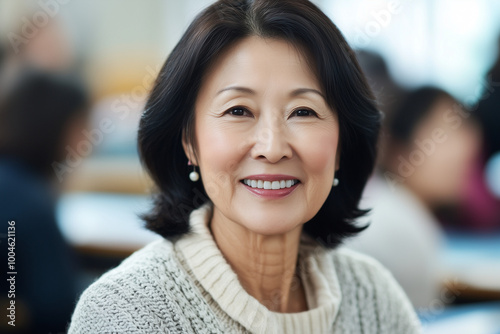  Senior Asian female teacher portrait 