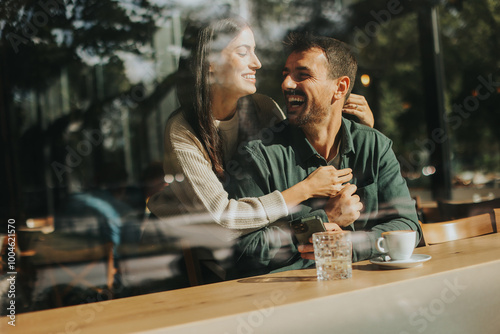 Couple enjoying a warm afte...