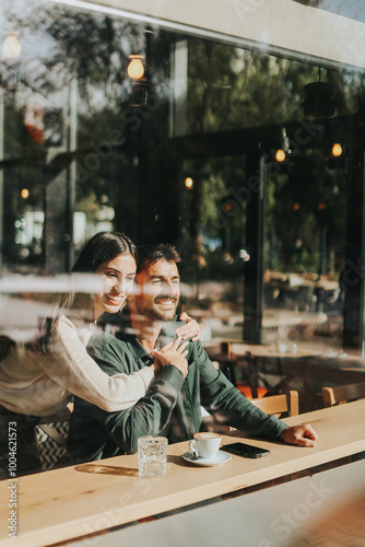 Couple enjoying a warm afte...