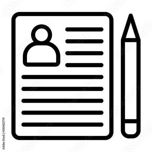 Applicant Vector Line Icon Design