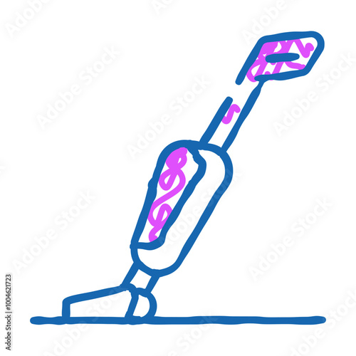 house order cleaned with vacuum cleaner doodle icon sketch vector. house order cleaned with vacuum cleaner sign. isolated symbol illustration