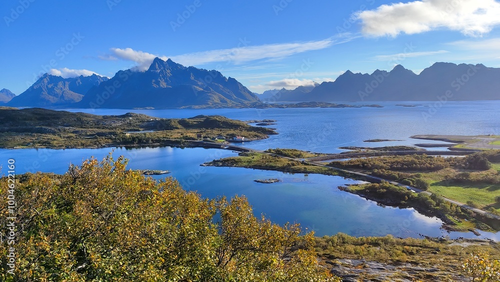 Lake and mountains in northern Norway beautiful nature Lake and mountains in northern Norway beautiful nature