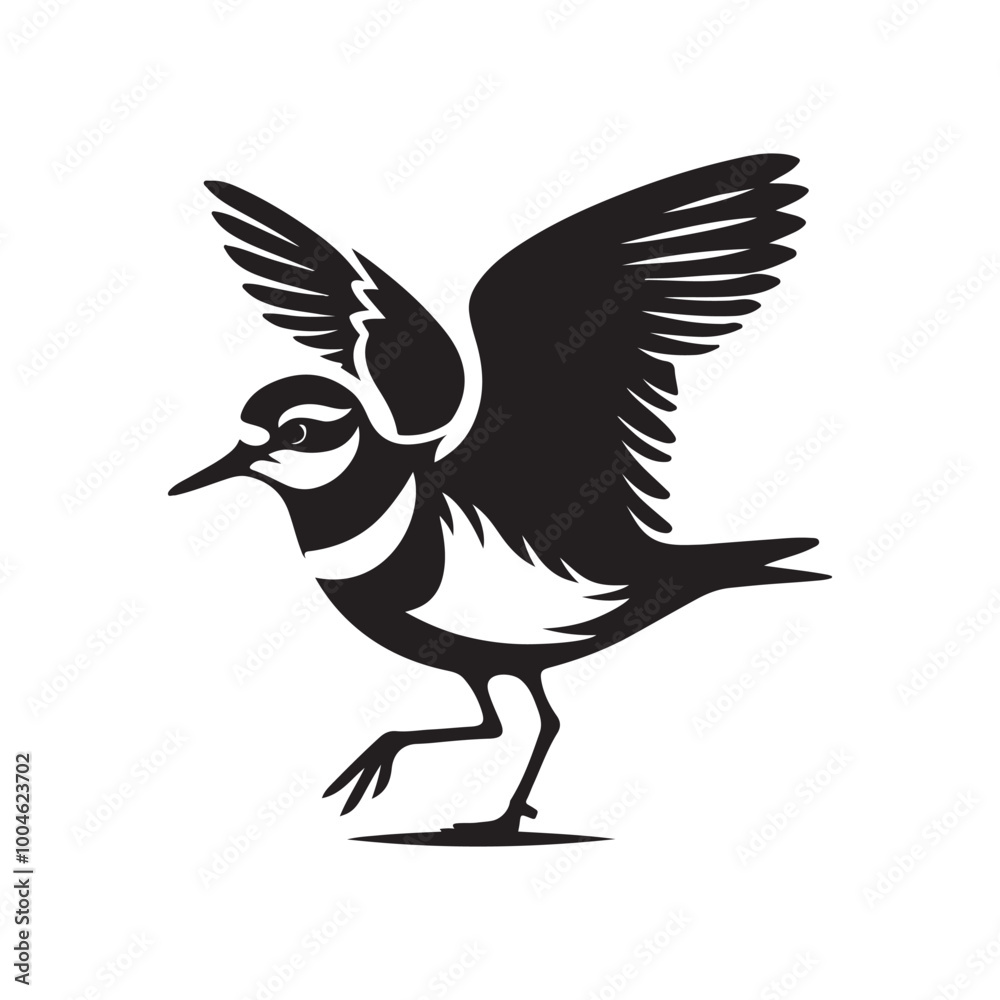 Minimalist Plovers Silhouette Vector Art – Wildlife Design Collection Minimalist Plovers Silhouette Vector Art – Wildlife Design Collection