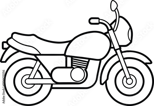 scooter isolated on white line art vector file,