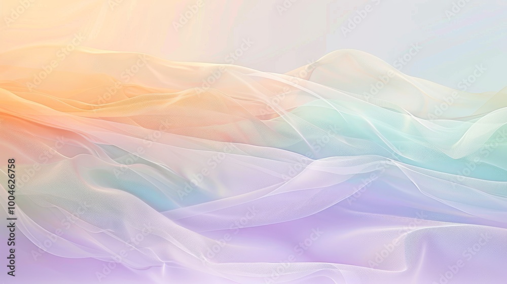 A pastel background with gentle waves of color blending lavender, mint, and peach