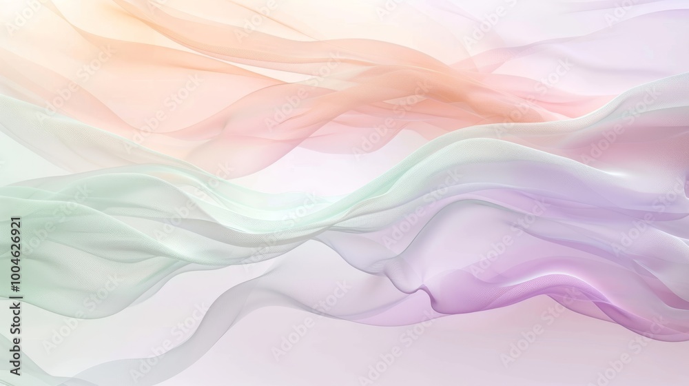 A pastel background with gentle waves of color blending lavender, mint, and peach A pastel background with gentle waves of color blending lavender, mint, and peach