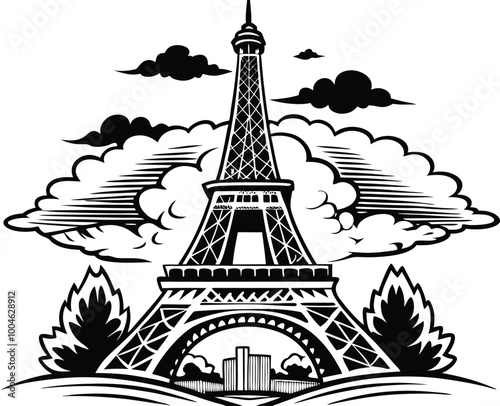 eiffel tower vector illustration