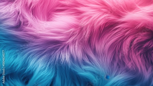 Pink and blue furry background showing soft texture and fluffy feel