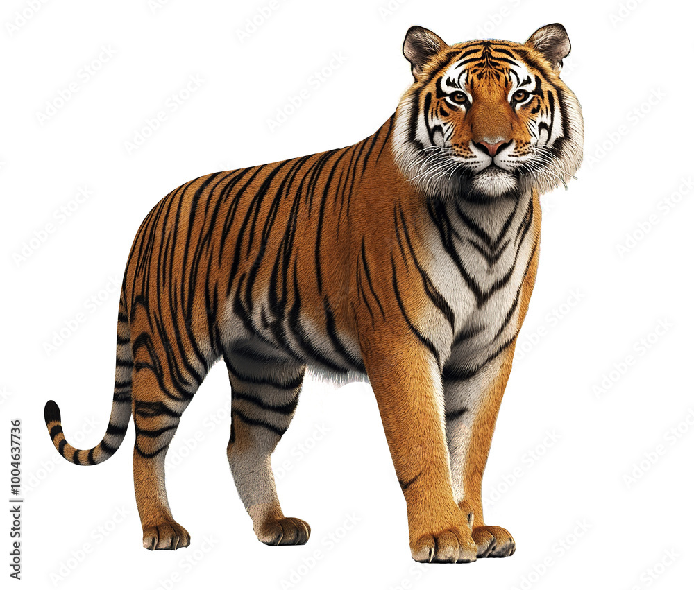 Tiger isolated on transparent background