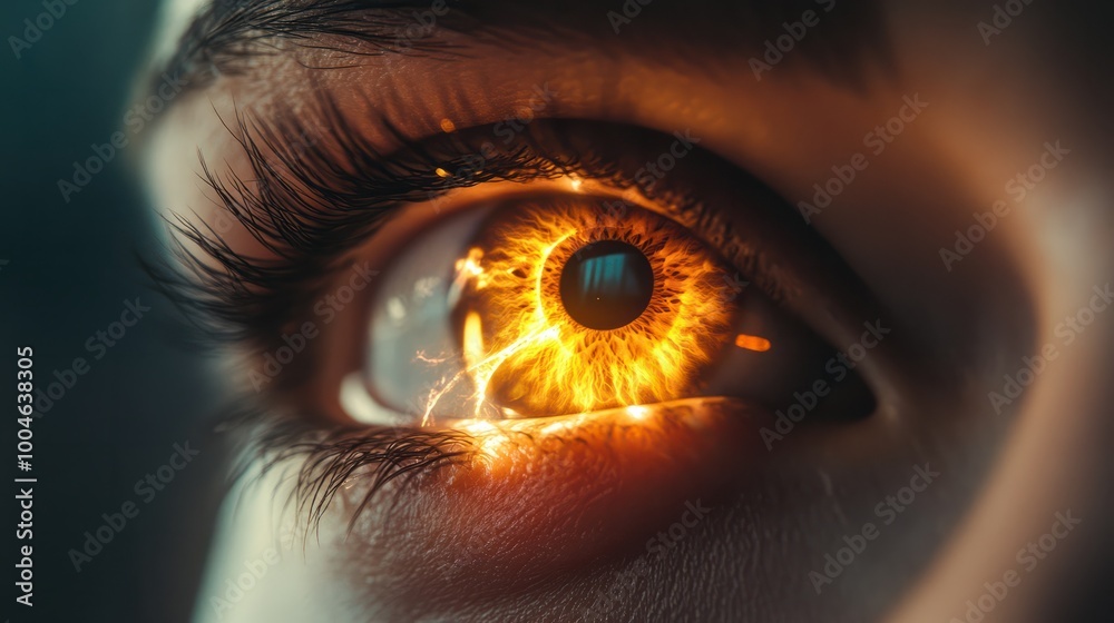 Vision concept graphic, featuring an eye with rays of light, symbolizing clear goals and forward-thinking Vision concept graphic, featuring an eye with rays of light, symbolizing clear goals and forward-thinking