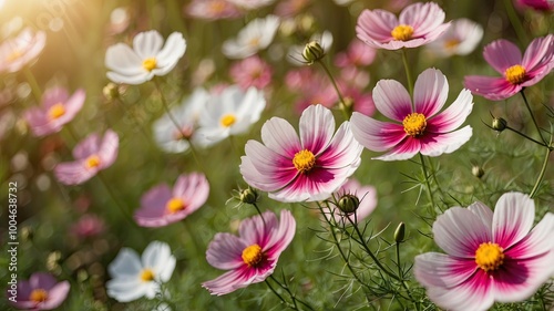 flower at morning time with blurred background in the garden