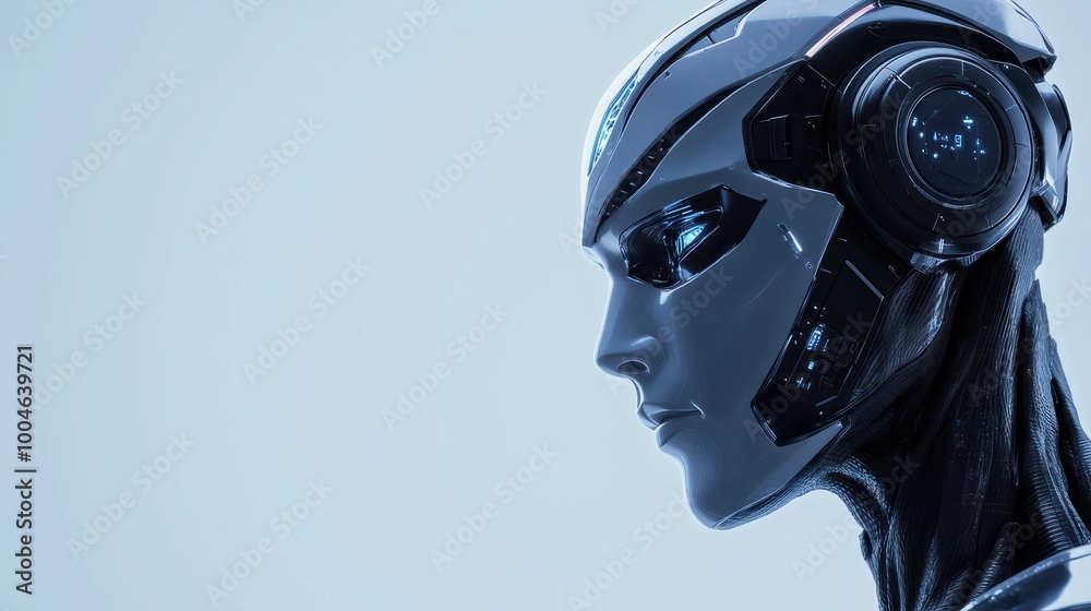 3D ILLUSTRATION RENDERING. CLOSE UP FACE, HEAD. TECHNOLOGY CHARACTER OF AI, MACHINE, DIGITAL, SCIFI, ROBOT, CYBORG CONCEPT DESIGN ON GRADIENT BACKGROUND AND COPY SPACE 3D ILLUSTRATION RENDERING. CLOSE UP FACE, HEAD. TECHNOLOGY CHARACTER OF AI, MACHINE, DIGITAL, SCIFI, ROBOT, CYBORG CONCEPT DESIGN ON GRADIENT BACKGROUND AND COPY SPACE