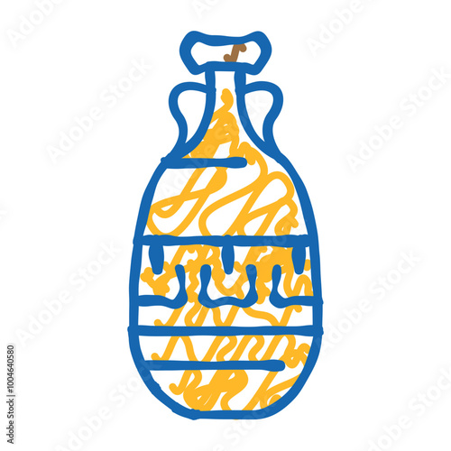 stylish amphora doodle icon sketch vector. stylish amphora sign. isolated symbol illustration