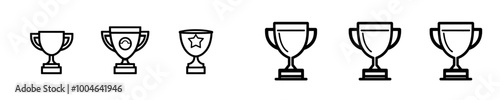 Symbol for reward award, winner award, victory award on the web and on mobile devices. Trophy line icon. Award cup, winner cup, victory cup modern icon.