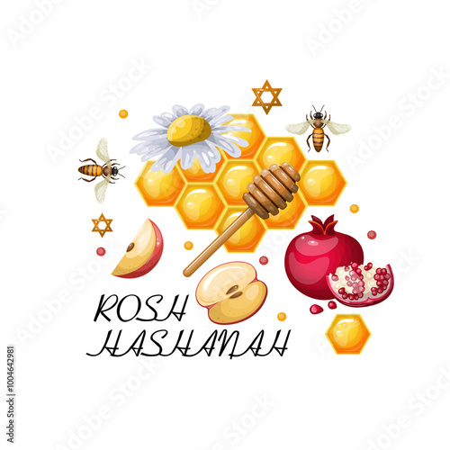  Religious Israeli holiday Rosh Hashanah symbols