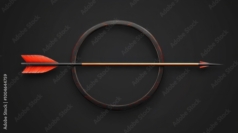 Archery target and arrow 3D, design for business, vector background illustration Archery target and arrow 3D, design for business, vector background illustration