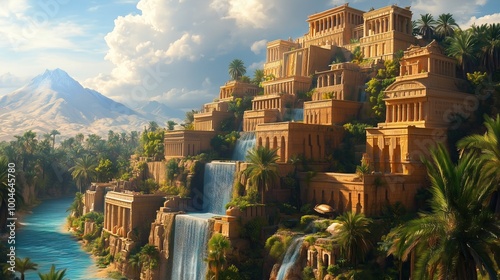 Ancient Hanging Gardens of Babylon photo