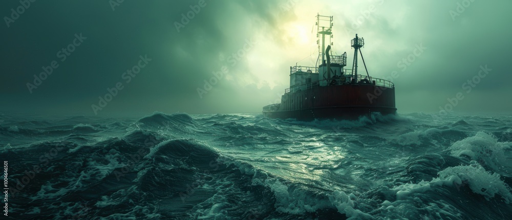 Oil Tanker in Turbulent Ocean Conditions Oil Tanker in Turbulent Ocean Conditions