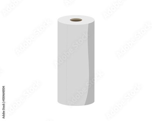 Textile roll vector icon. Paper tube illustration design for kitchen cleaning towel, carpet, scroll whatman, fabric.