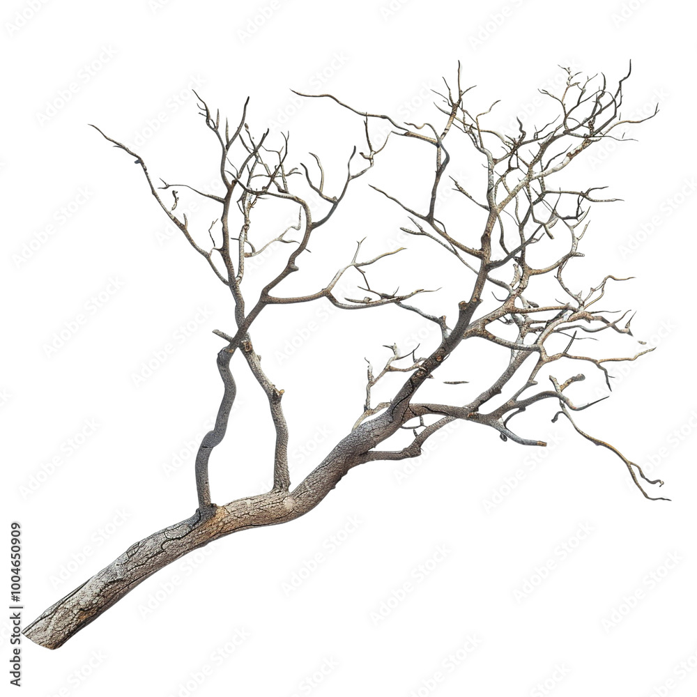 Bare Tree Branch Against Black Background Bare Tree Branch Against Black Background
