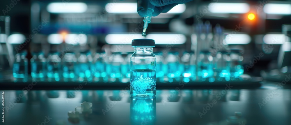 Researcher Conducting Analysis in Pharmaceutical Lab