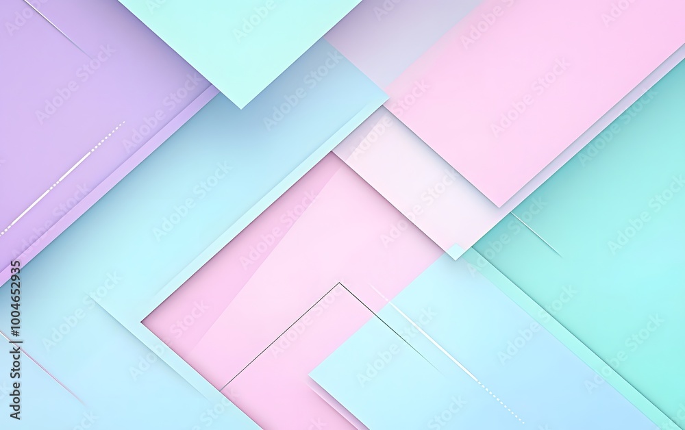 Fototapeta premium pastel color geometry background, generative ai 